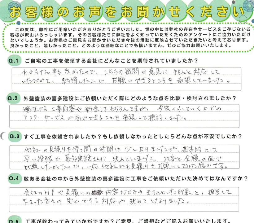 満足の仕上がりでまわりからの評判も良いです