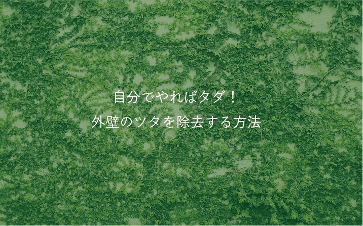 Q. 外壁にツタがたくさん繁殖しています。 自分で取る方法はありますか？