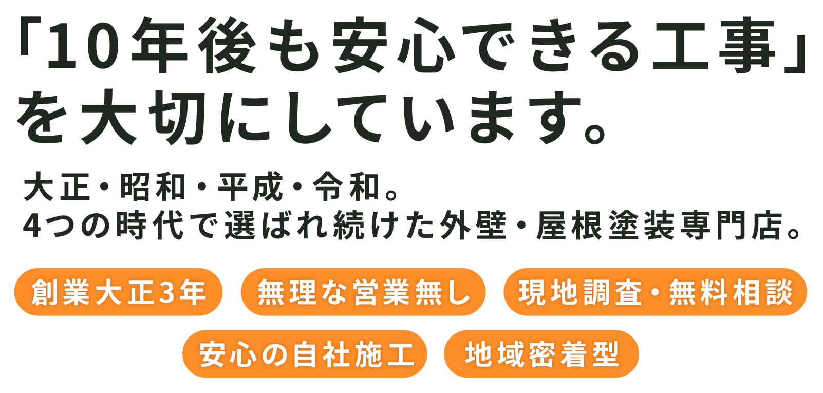 10年後も安心できる工事