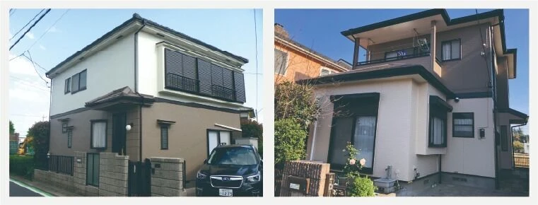塗り分ける境目に帯を入れる